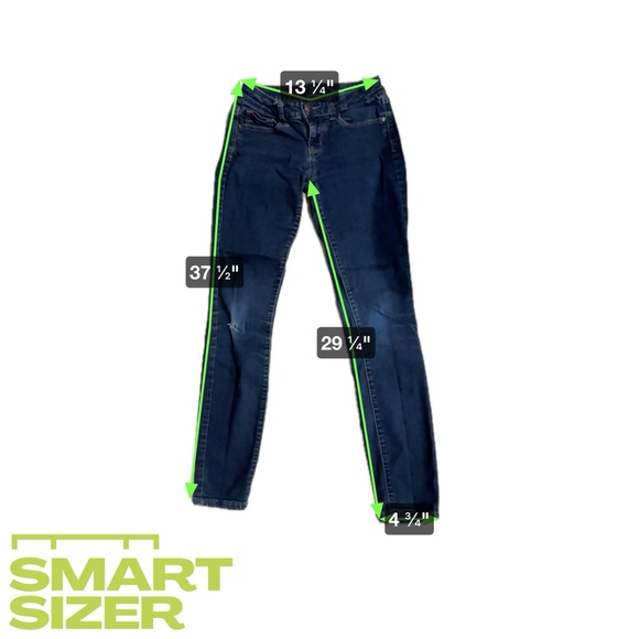 SO juniors skinny jeans, blue, size 3 - Picture 2 of 9